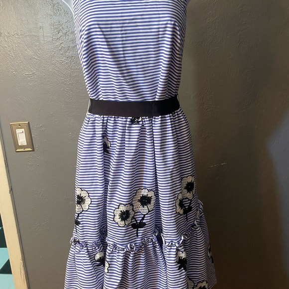 ELIZA J Women's Halter Fit and Flare Dress With Embroidered Flowers - Picture 15 of 16